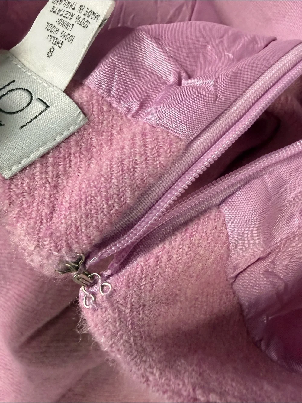 LOFT Pink Tweed Mini Skirt